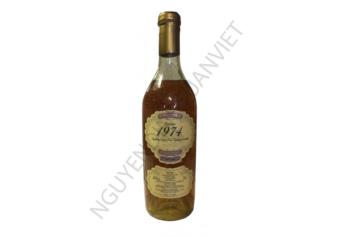 Prunier Rare Vintage 1974 Petite Champagne Cognac