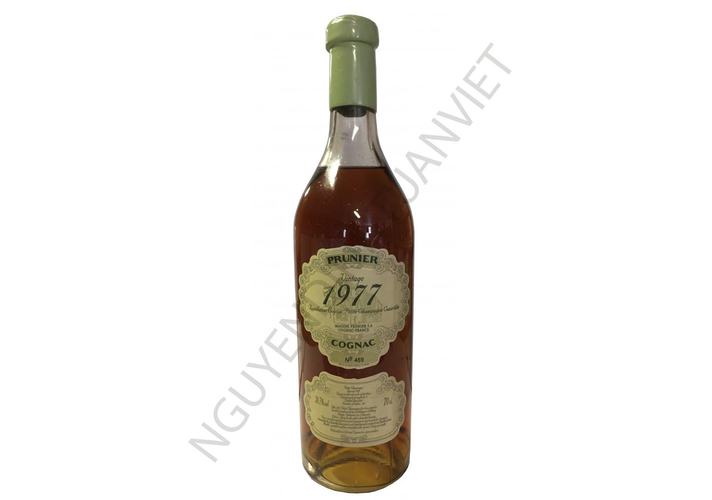 Prunier Rare Vintage 1977 Petite Champagne Cognac