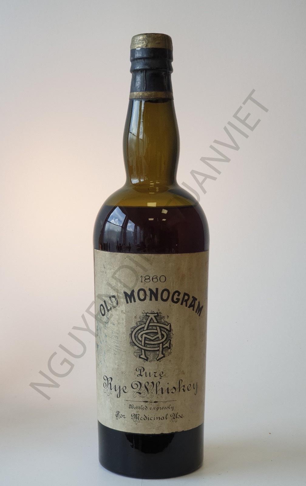 1860 OLD MONOGRAM PURE RYE WHISKEY